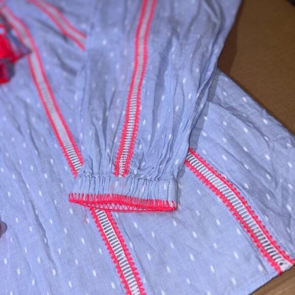Lilly PULITZER Blue and Pink Women's Blouse XL - Picture 2 of 13